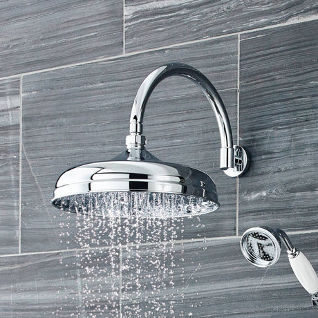 Nuie 12" Apron Fixed Head Shower 300mm Chrome HEAD16 LS1