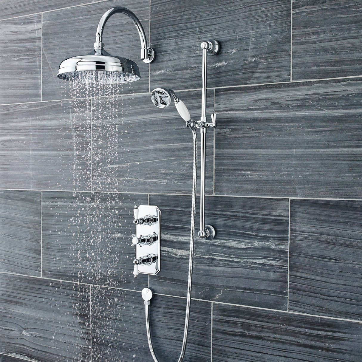 Nuie 12" Apron Fixed Head Shower 300mm Chrome HEAD16 LS2