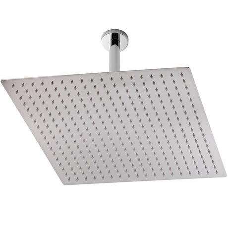 Hudson Reed Square Fixed Head Shower & Ceiling Arm 400x400mm Chrome HEAD45A