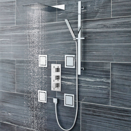 Hudson Reed Ultra Thin Fixed Head Shower 200x430mm Chrome HEAD47 LS1