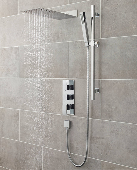 Hudson Reed Ultra Thin Fixed Head Shower 200x430mm Chrome HEAD47 LS2