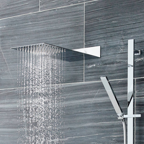 Hudson Reed Ultra Thin Fixed Head Shower 200x430mm Chrome HEAD47 LS3
