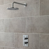 Nuie Round ABS Fixed Head Shower 200mm Chrome HEAD49 LS2