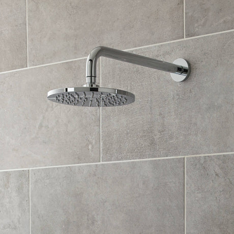 Nuie Round ABS Fixed Head Shower 200mm Chrome HEAD49 LS1
