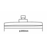 Nuie Round ABS Fixed Head Shower 200mm Chrome HEAD49 LD