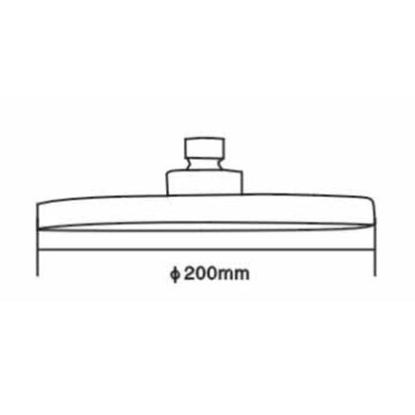 Nuie Round ABS Fixed Head Shower 200mm Chrome HEAD49 LD