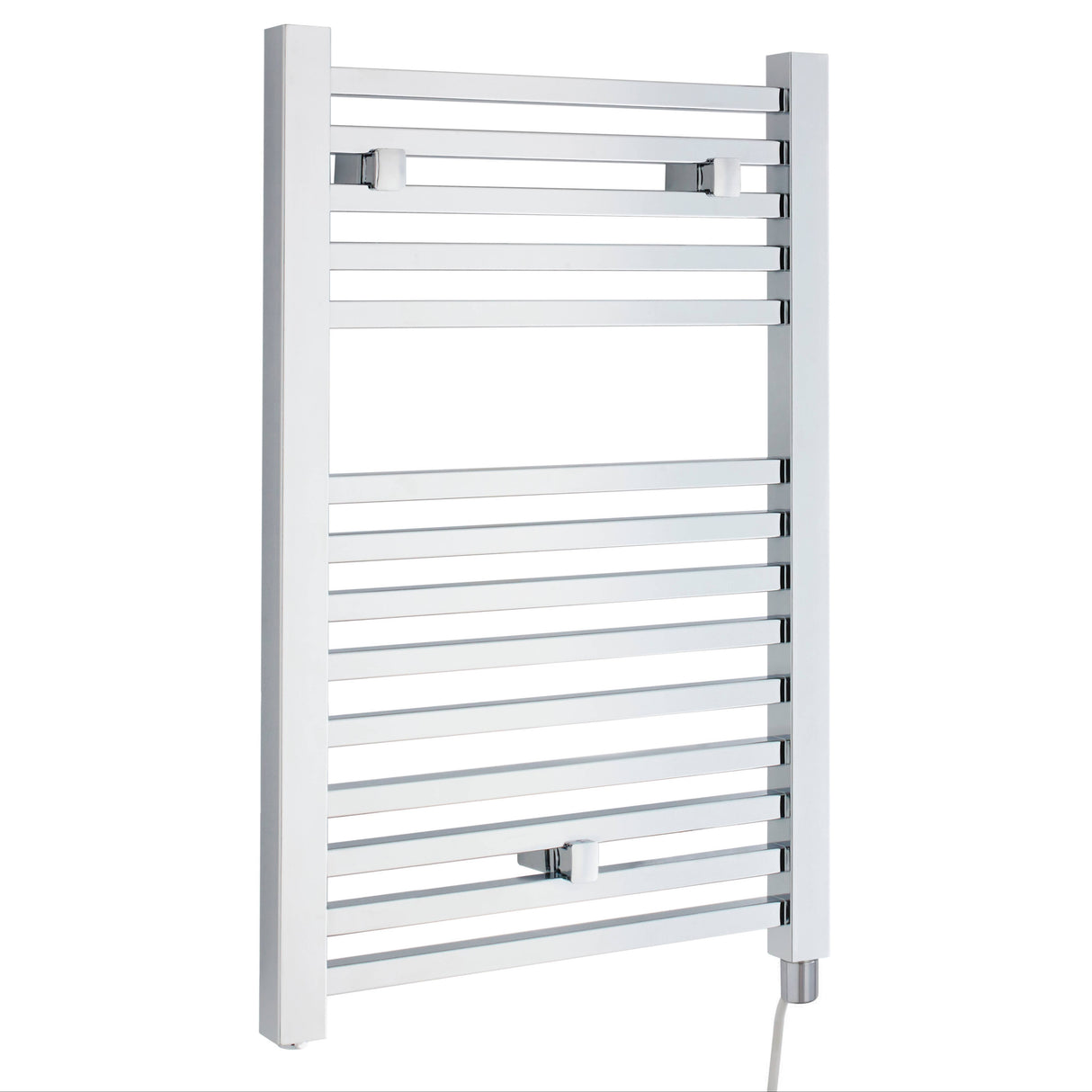 Nuie Ladder Electric Heated Towel Rail - 14 Square Rails - H690 x W500mm Chrome HL150