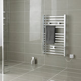 Nuie Ladder Electric Heated Towel Rail - 14 Square Rails - H690 x W500mm Chrome HL150 LS2