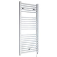 Nuie Ladder Electric Heated Towel Rail - 22 Square Rails - H1110 x W500mm Chrome HL151