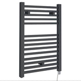 Nuie Ladder Electric Heated Towel Rail - 14 Square Rails - H690 x W500mm Anthracite HL152