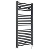 Nuie Ladder Electric Heated Towel Rail - 22 Square Rails - H1110 x W500mm Anthracite HL153