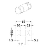 Nuie Robe Hook For Radiators Chrome HL316 LD