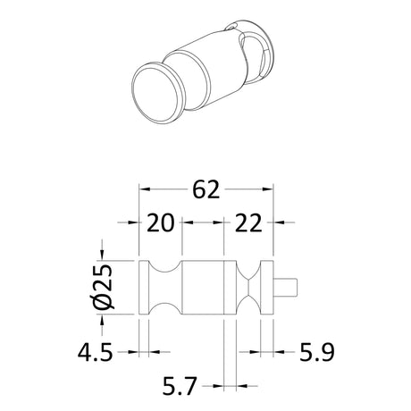 Nuie Robe Hook For Radiators Chrome HL316 LD