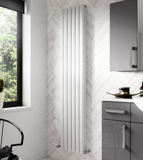 Nuie Revive Designer Vertical/Horizontal Double Panel Radiator H1800 x W354mm Gloss White HL326 LS