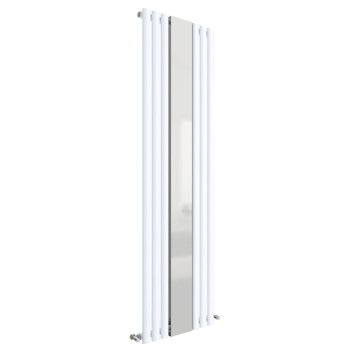 Nuie Revive Designer Vertical Single Panel Radiator With Mirror H1800 x W499mm Gloss White HL330