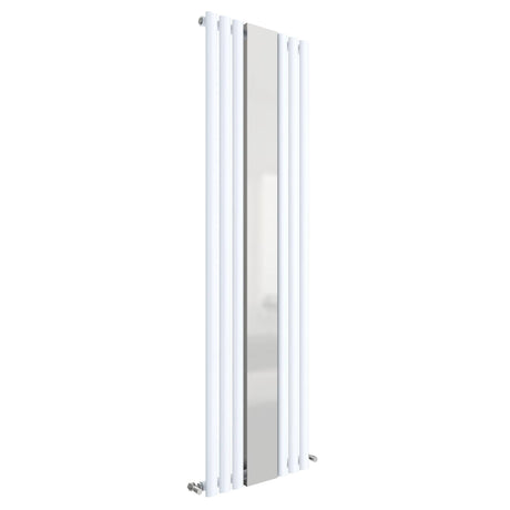 Nuie Revive Designer Vertical Single Panel Radiator With Mirror H1800 x W499mm Gloss White HL330