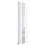 Nuie Revive Designer Vertical Double Panel Radiator With Mirror H1800 x W499mm Gloss White HL331