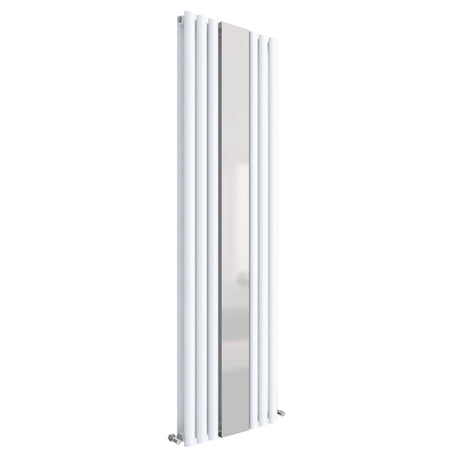Nuie Revive Designer Vertical Double Panel Radiator With Mirror H1800 x W499mm Gloss White HL331