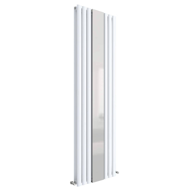 Nuie Revive Designer Vertical Double Panel Radiator With Mirror H1800 x W499mm Gloss White HL331