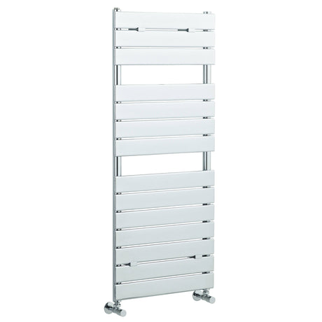 Nuie Piazza Vertical Heated Towel Rail With 14 Flat Panels H1213 x W500mm Chrome HL335