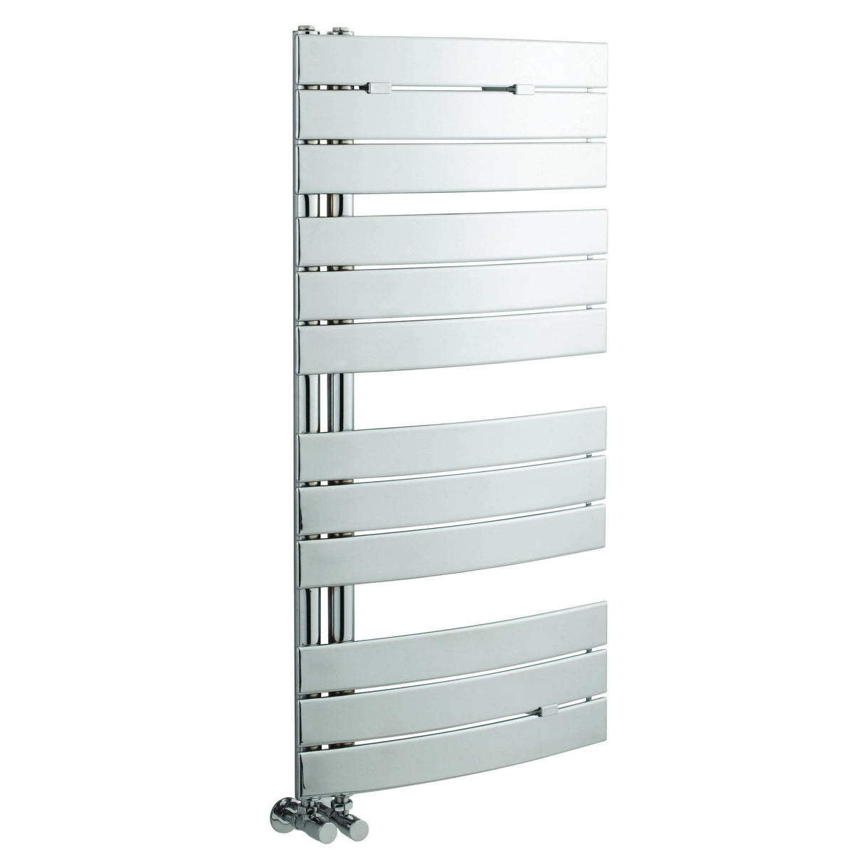 Nuie Elgin Designer Heated Towel Rail With Curved Panels H1080 x W550mm Chrome HL336