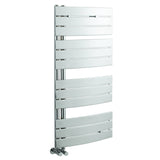 Nuie Elgin Designer Heated Towel Rail With Curved Panels H1080 x W550mm Chrome HL336