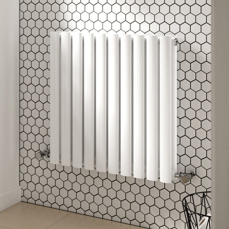 Nuie Revive Designer Horizontal Double Panel Radiator H600 x W586mm Gloss White HL338D LS