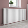 Nuie Revive Designer Horizontal Double Panel Radiator H600 x W1398mm Gloss White HL340D LS1