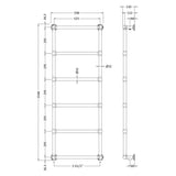 Hudson Reed Countess Wall Mounted Heated Towel Rail H1550 x W600mm Chrome HL354 LD