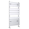 Nuie Piazza Vertical Heated Towel Rail With 9 Flat Panels Chrome H950 x W500mm HL382
