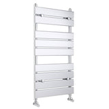 Nuie Piazza Vertical Heated Towel Rail With 9 Flat Panels Chrome H950 x W500mm HL382