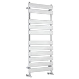 Nuie Piazza Vertical Heated Towel Rail With 11 Flat Panels Chrome H1200 x W500mm HL396