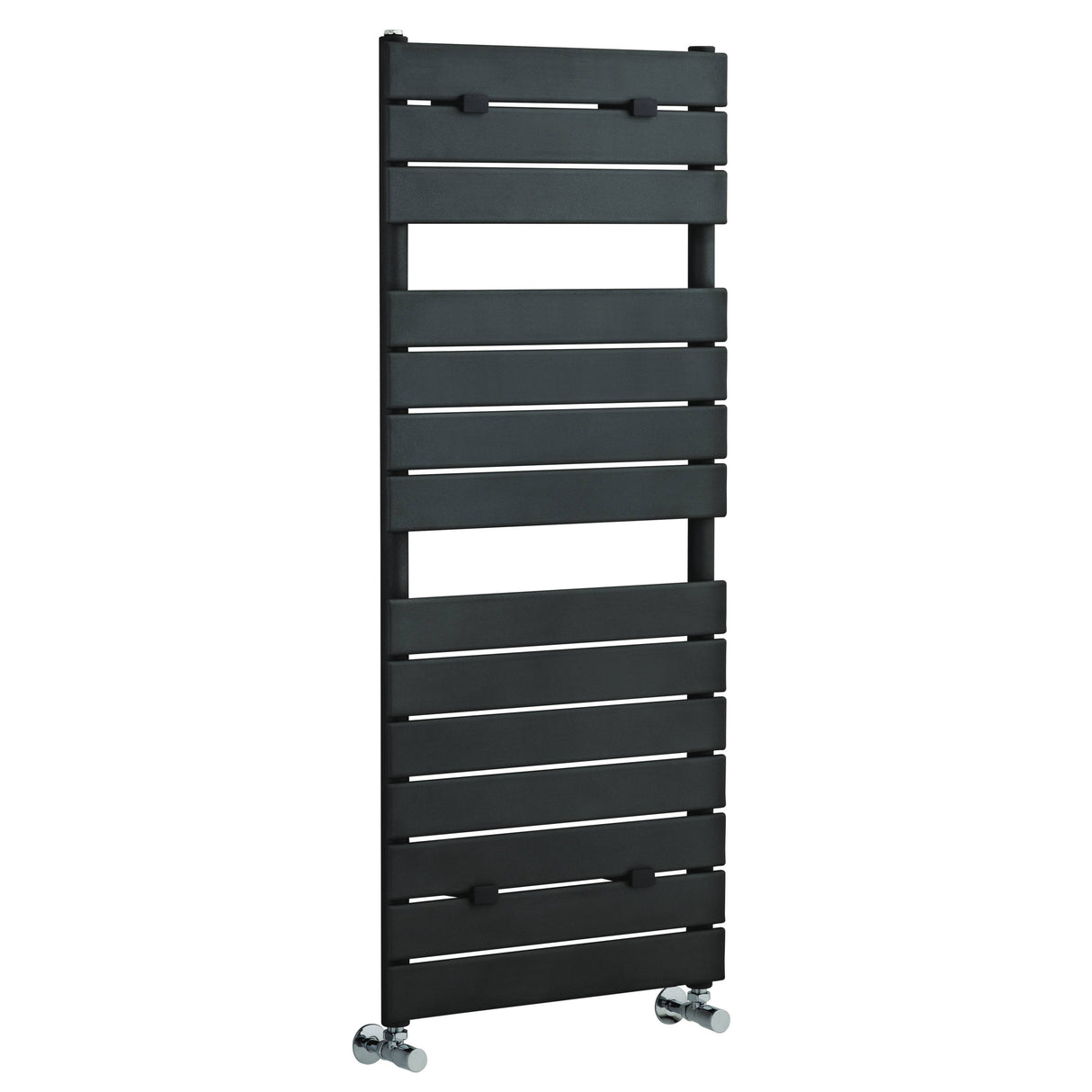Nuie Piazza Vertical Heated Towel Rail With 14 Flat Panels H1213 x W500mm Anthracite HLA35