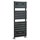 Nuie Piazza Vertical Heated Towel Rail With 14 Flat Panels H1213 x W500mm Anthracite HLA35