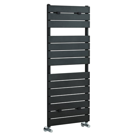 Nuie Piazza Vertical Heated Towel Rail With 14 Flat Panels H1213 x W500mm Anthracite HLA35