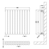 Nuie Revive Designer Horizontal Double Panel Radiator H600 x W586mm Anthracite HLA38D LD