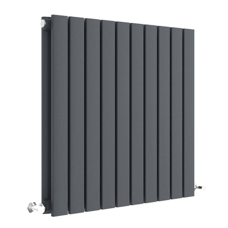 Nuie Sloane Designer Horizontal Double Panel Radiator H600 x W586mm Anthracite HLA55D