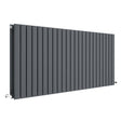 Nuie Sloane Designer Horizontal Double Panel Radiator H600 x W1398mm Anthracite HLA59D
