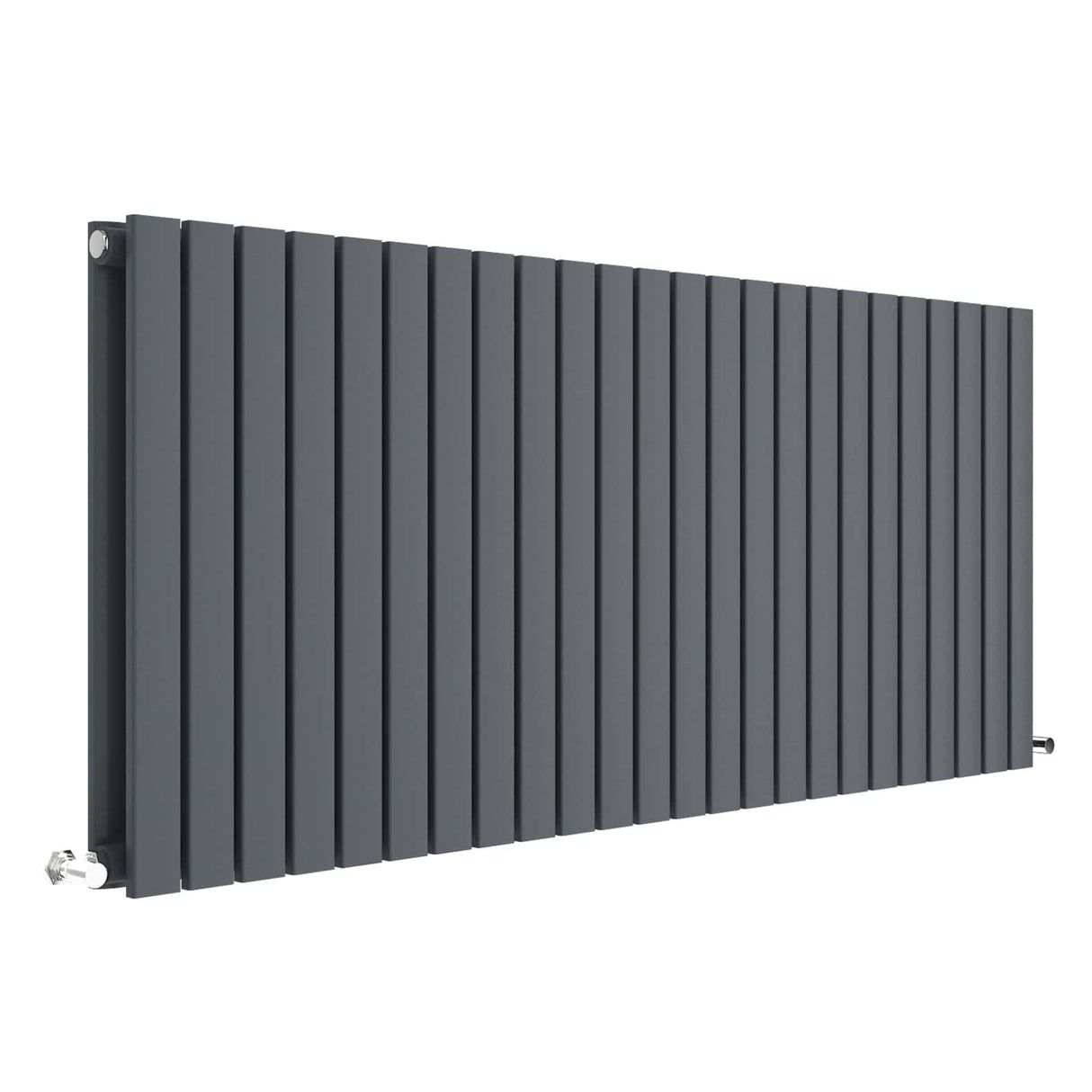 Nuie Sloane Designer Horizontal Double Panel Radiator H600 x W1398mm Anthracite HLA59D