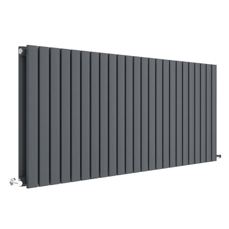 Nuie Sloane Designer Horizontal Double Panel Radiator H600 x W1398mm Anthracite HLA59D