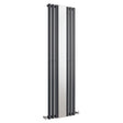 Nuie Revive Designer Vertical Single Panel Radiator With Mirror H1800 x W499mm Anthracite HLA78