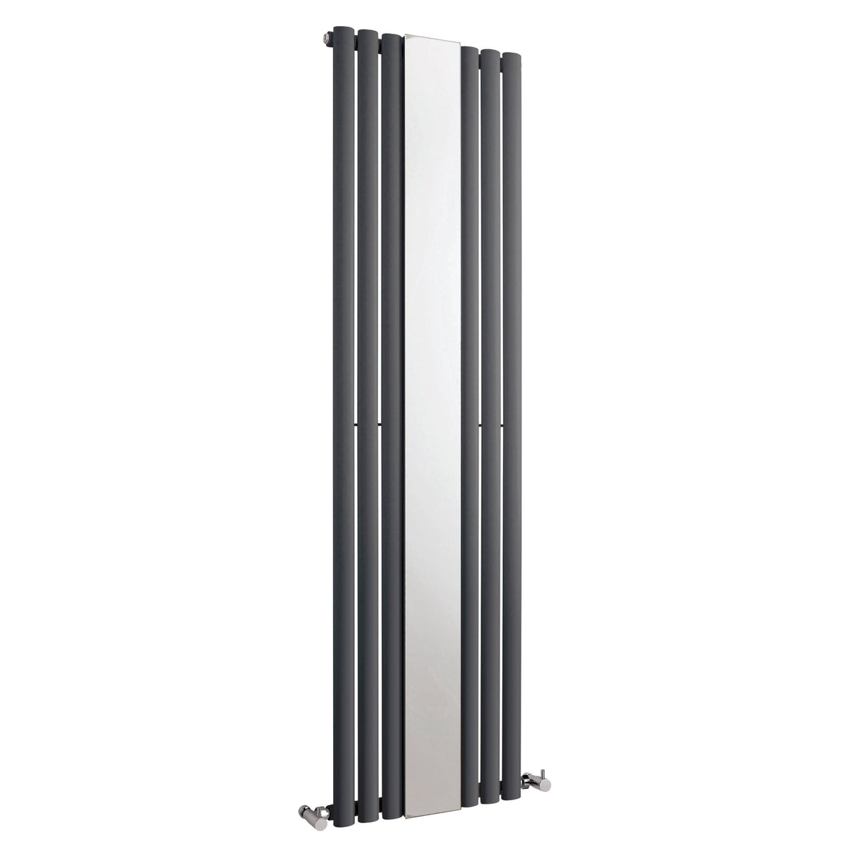 Nuie Revive Designer Vertical Single Panel Radiator With Mirror H1800 x W499mm Anthracite HLA78