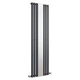 Nuie Revive Designer Vertical Single Panel Radiator With Mirror H1800 x W499mm Anthracite HLA78