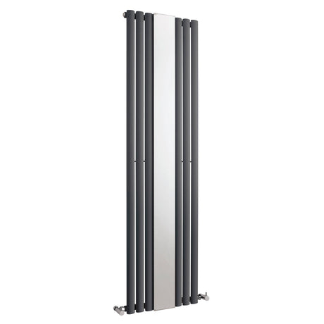 Nuie Revive Designer Vertical Single Panel Radiator With Mirror H1800 x W499mm Anthracite HLA78