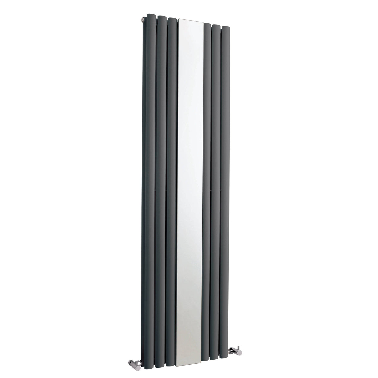 Nuie Revive Designer Vertical Double Panel Radiator With Mirror H1800 x W499mm Anthracite HLA79