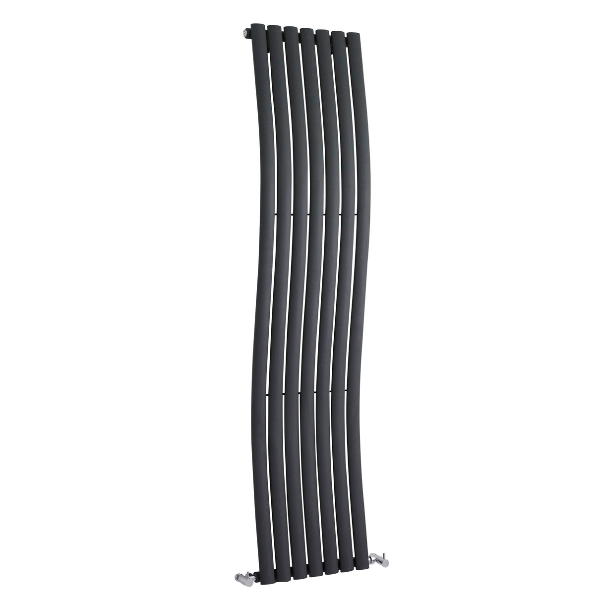 Nuie Revive Designer Vertical Single Panel Radiator With Wave Design H1785 x W413mm Anthracite HLA95