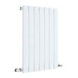 Nuie Sloane Designer Horizontal Single Panel Radiator H600 x W412mm Satin White HLW54