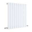 Nuie Sloane Designer Horizontal Single Panel Radiator H600 x W586mm Satin White HLW55
