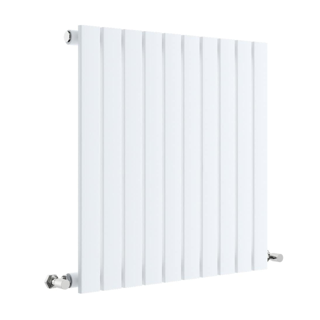 Nuie Sloane Designer Horizontal Single Panel Radiator H600 x W586mm Satin White HLW55