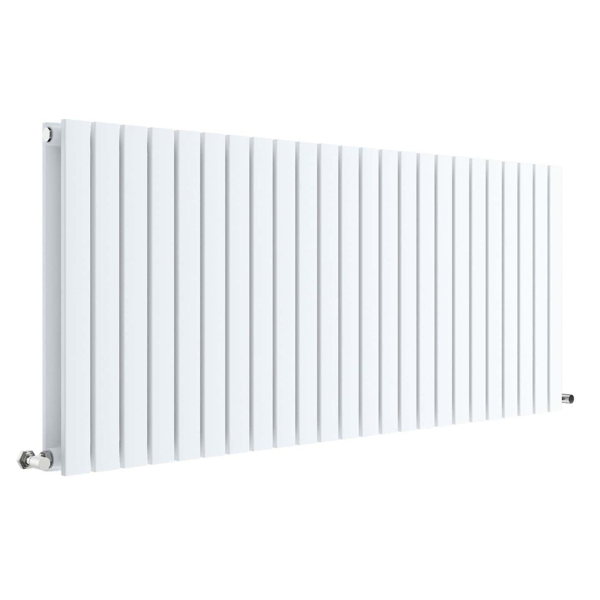 Nuie Sloane Designer Horizontal Double Panel Radiator H600 x W1398mm Satin White HLW59D